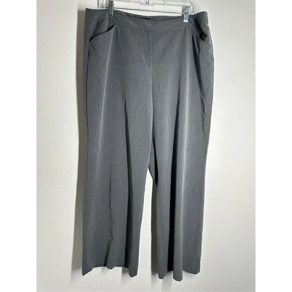 Nicole Miller Women’s Straight Leg Dress Pants Gray Size 18